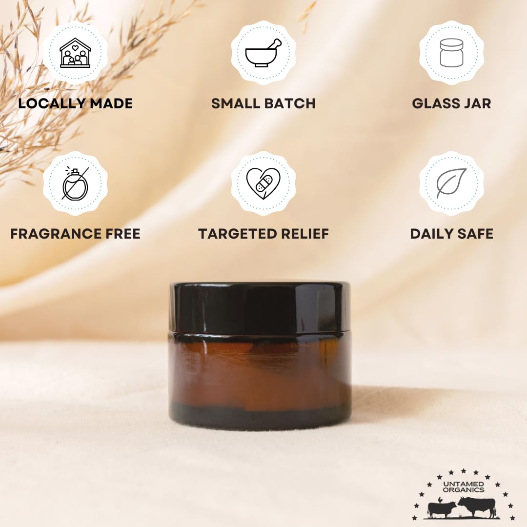 Handmade Tallow, Castor Oil, and Frankincense Oil Skin Balm - 100% Grass-Fed Tallow for Skin Care - Face & Body Moisturizer for Sensitive Skin, Eczema All-Purpose Balm - 2 FL. oz.