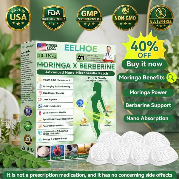 EELHOE Moringa & Berberine 10-IN-1 Advanced Nano Microneedle Patch