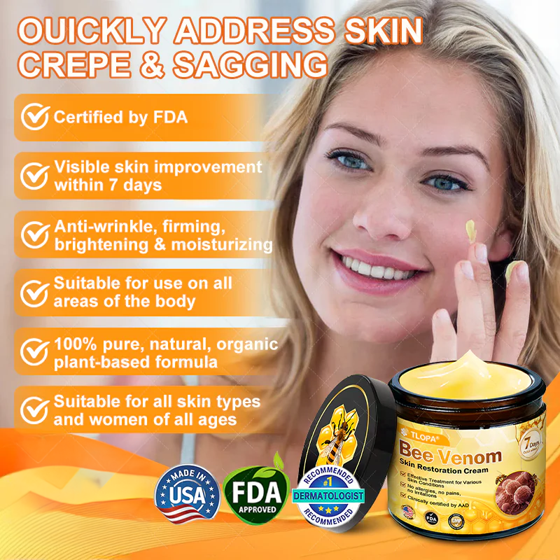 Made in the USA ✨Newly developed Bee Venom Skin Repair Cream⏰ Last day 80% off 💕
