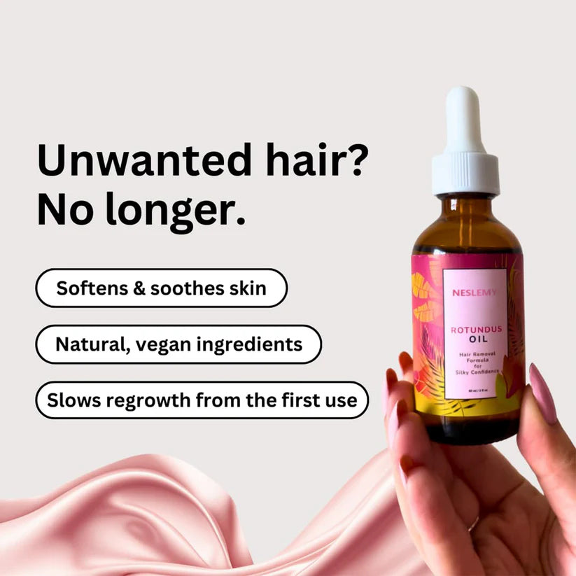 Natural Botanical Hair Reduction Care Oil · Inhibits Hair Growth 60ml / 2oz