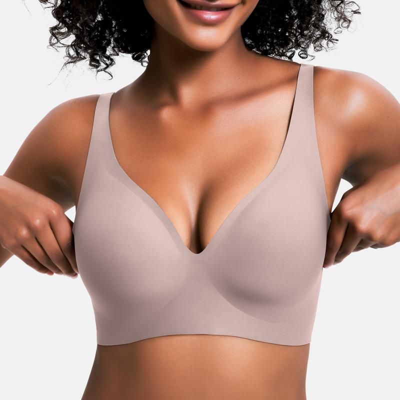 🔥Holiday Offer Ends Soon! Women’s Wireless Deep V Push-Up Bralette — Ultra-Comfortable T-Shirt Bra