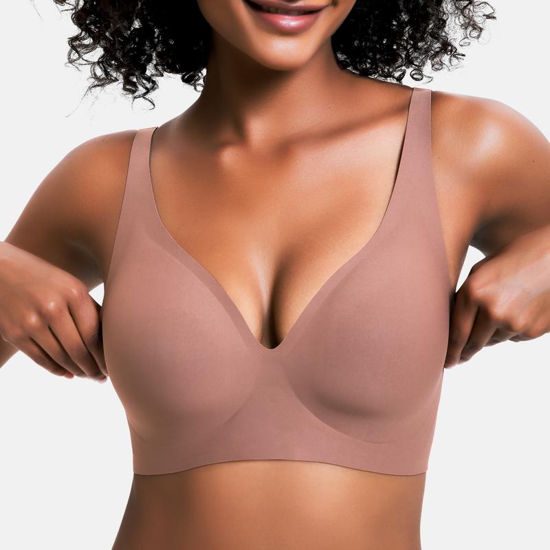 🔥Holiday Offer Ends Soon! Women’s Wireless Deep V Push-Up Bralette — Ultra-Comfortable T-Shirt Bra