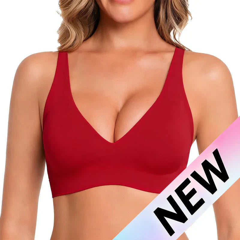 🔥Holiday Offer Ends Soon! Women’s Wireless Deep V Push-Up Bralette — Ultra-Comfortable T-Shirt Bra