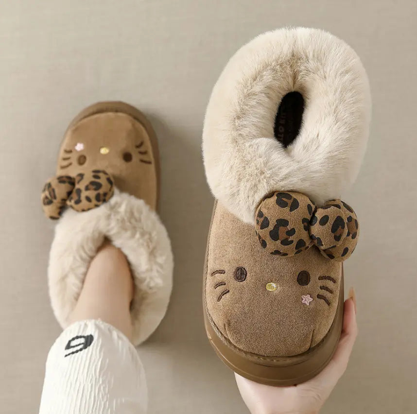 Comfy Hello KT Fur Boots